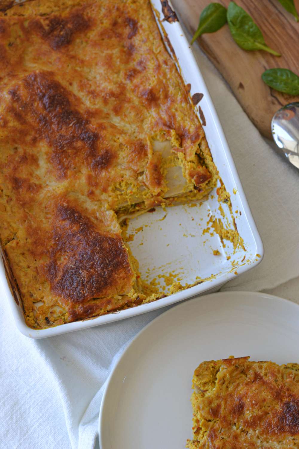 Kürbis Ricotta Lasagne mit Spinat & ohne Béchamelsauce (einfach und vegetarisch)
